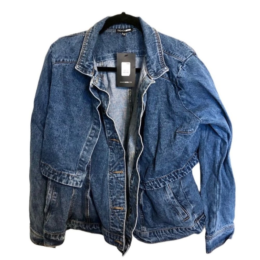Fashion Nova Blue Denim Jean Jacket